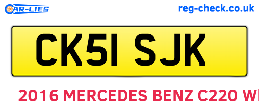 CK51SJK are the vehicle registration plates.
