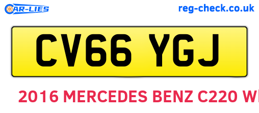 CV66YGJ are the vehicle registration plates.