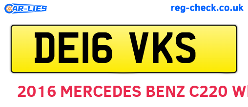 DE16VKS are the vehicle registration plates.