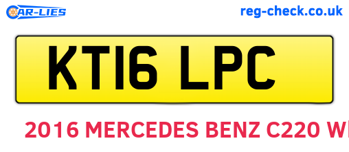 KT16LPC are the vehicle registration plates.