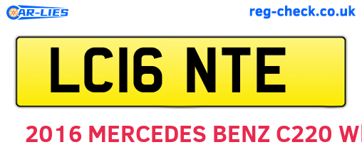 LC16NTE are the vehicle registration plates.