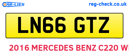 LN66GTZ are the vehicle registration plates.