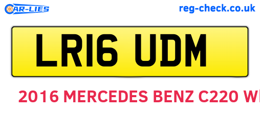 LR16UDM are the vehicle registration plates.