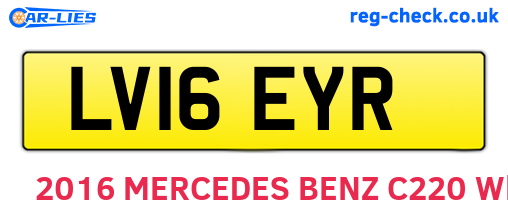 LV16EYR are the vehicle registration plates.