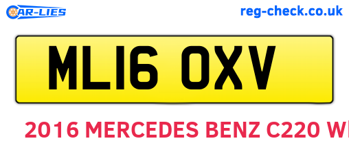 ML16OXV are the vehicle registration plates.