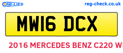 MW16DCX are the vehicle registration plates.
