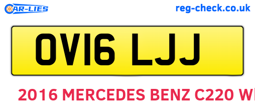 OV16LJJ are the vehicle registration plates.