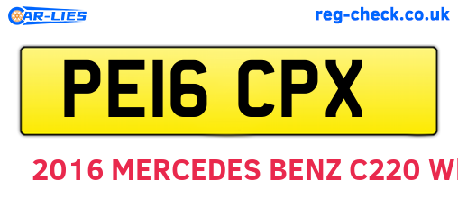 PE16CPX are the vehicle registration plates.