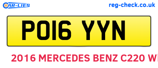 PO16YYN are the vehicle registration plates.