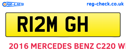 R12MGH are the vehicle registration plates.