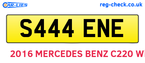 S444ENE are the vehicle registration plates.