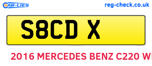 S8CDX are the vehicle registration plates.