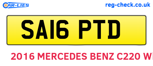 SA16PTD are the vehicle registration plates.