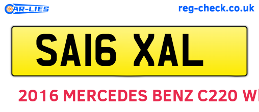 SA16XAL are the vehicle registration plates.