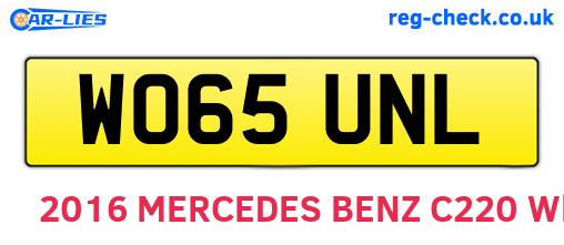WO65UNL are the vehicle registration plates.