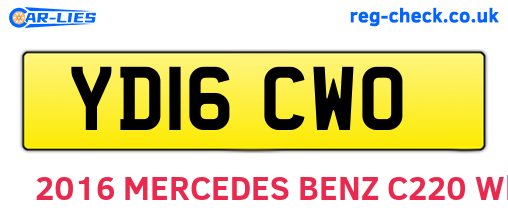 YD16CWO are the vehicle registration plates.