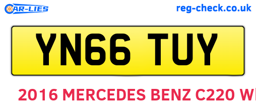 YN66TUY are the vehicle registration plates.