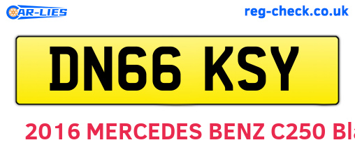 DN66KSY are the vehicle registration plates.