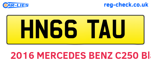 HN66TAU are the vehicle registration plates.