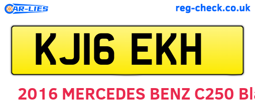 KJ16EKH are the vehicle registration plates.