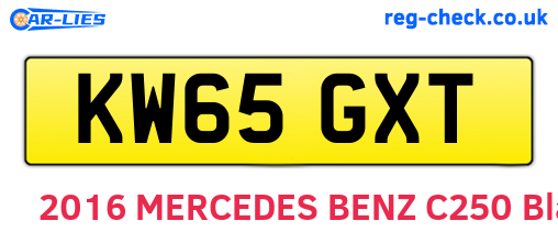 KW65GXT are the vehicle registration plates.