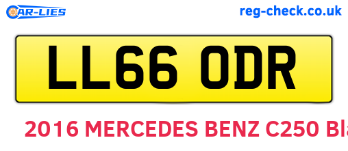 LL66ODR are the vehicle registration plates.