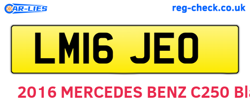 LM16JEO are the vehicle registration plates.