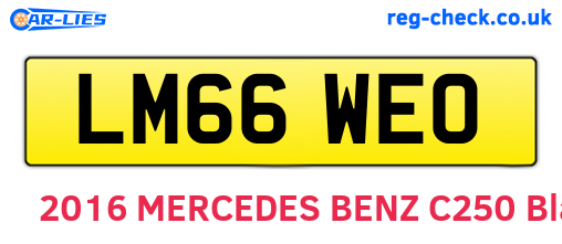 LM66WEO are the vehicle registration plates.