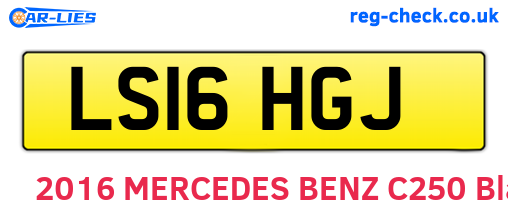 LS16HGJ are the vehicle registration plates.
