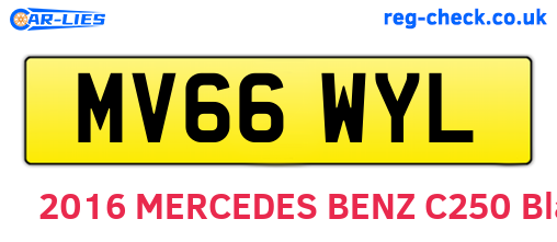 MV66WYL are the vehicle registration plates.