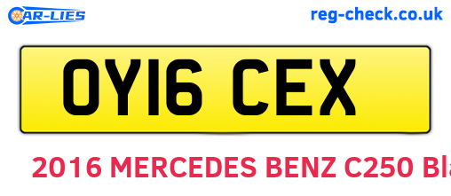 OY16CEX are the vehicle registration plates.