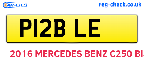 P12BLE are the vehicle registration plates.
