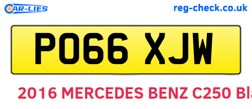 PO66XJW are the vehicle registration plates.
