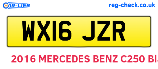 WX16JZR are the vehicle registration plates.