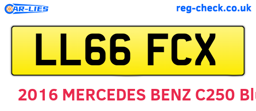 LL66FCX are the vehicle registration plates.