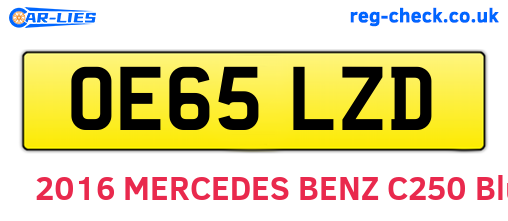 OE65LZD are the vehicle registration plates.