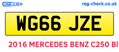 WG66JZE are the vehicle registration plates.