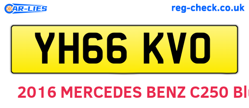 YH66KVO are the vehicle registration plates.
