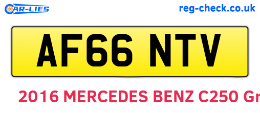 AF66NTV are the vehicle registration plates.