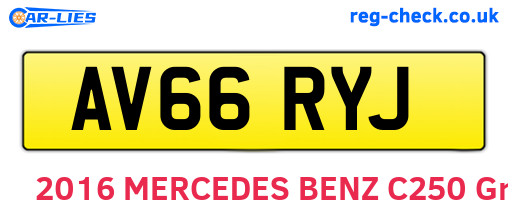 AV66RYJ are the vehicle registration plates.
