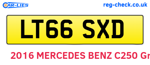LT66SXD are the vehicle registration plates.
