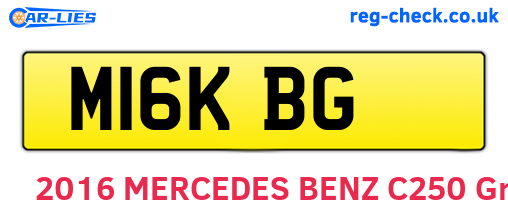 M16KBG are the vehicle registration plates.
