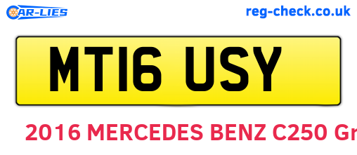 MT16USY are the vehicle registration plates.