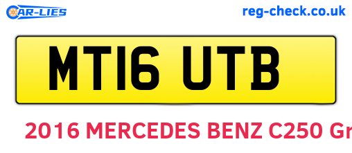 MT16UTB are the vehicle registration plates.