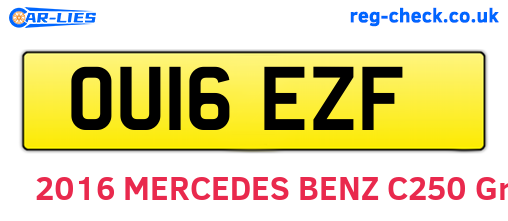 OU16EZF are the vehicle registration plates.