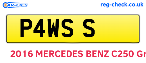 P4WSS are the vehicle registration plates.