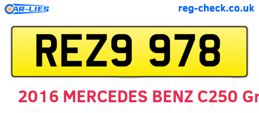REZ9978 are the vehicle registration plates.