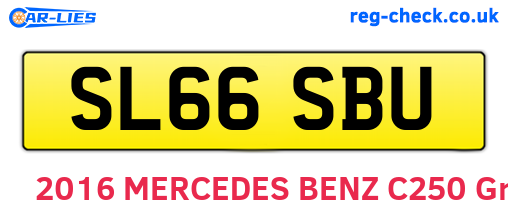 SL66SBU are the vehicle registration plates.