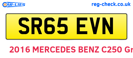 SR65EVN are the vehicle registration plates.