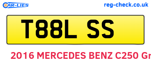T88LSS are the vehicle registration plates.